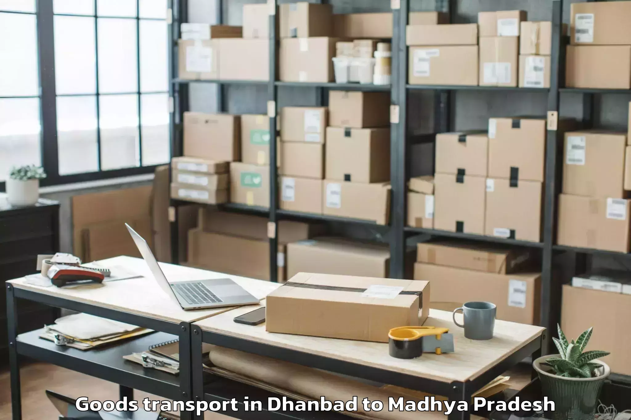 Get Dhanbad to Badnawar Goods Transport